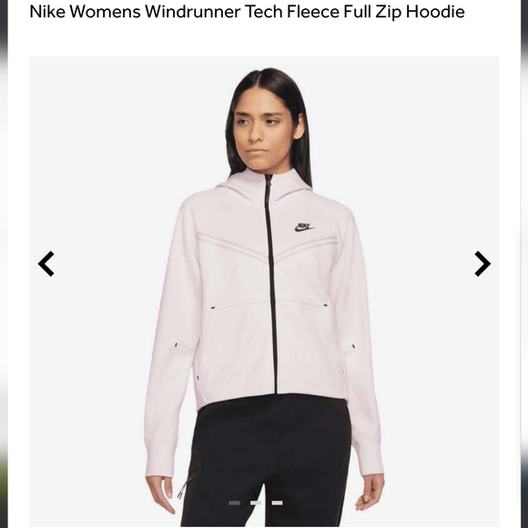 Nike Jackets & Blazers - NIKE Size Small Windrunner Tech fleece full zip pale muted pink hoodie